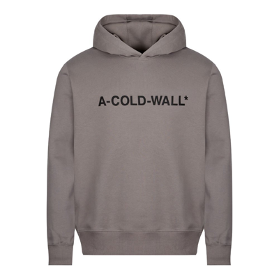 Shop A-cold-wall* Logo Hoodie In Grey