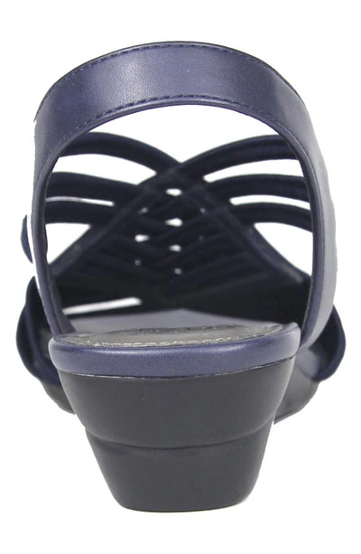 Shop Impo Rassida Stretch Wedge Sandal In Midnight Blue