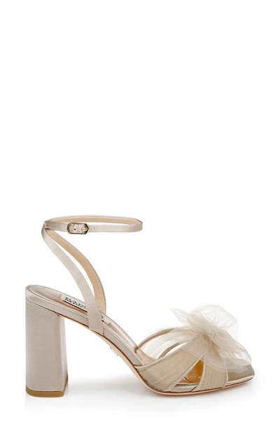 Shop Badgley Mischka Tess Ankle Strap Sandal In Pearl Nude