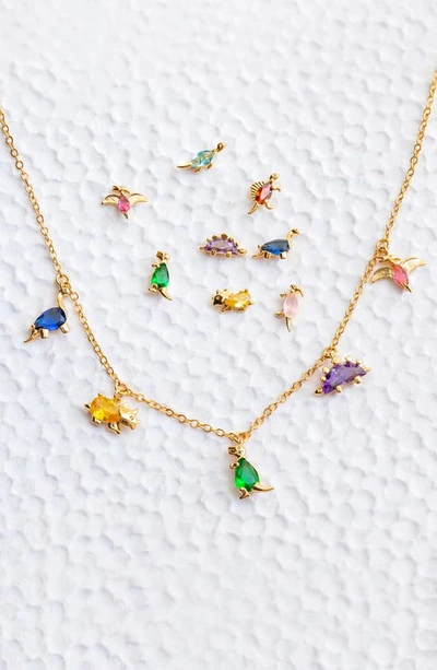 Shop Girls Crew Dino Rawr Necklace In Gold