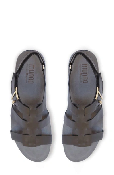 Shop Munro Flynn Platform Sandal In Black Leather