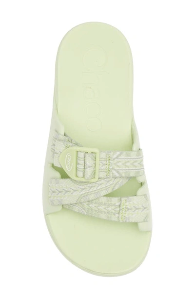Shop Chaco Chillos Slide Sandal In Pierce Pale Green