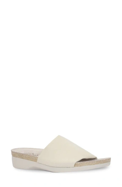 Shop Munro Casita Slide Sandal In Bone Fabric