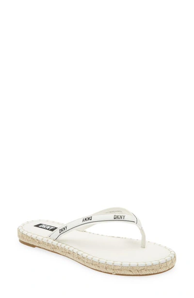 Shop Dkny Tabatha Flip Flop In Whiteblack