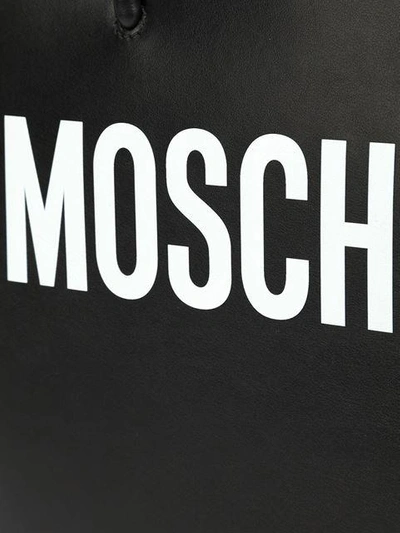 Shop Moschino Logo Print Square Tote