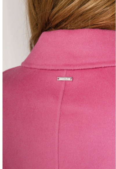 Pre-owned Liu •jo Liu Jo Double Breasted Wool Jacket Belted Coat Pink