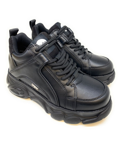 Buffalo Vegan Corin Low Platform Sneakers In Black | ModeSens