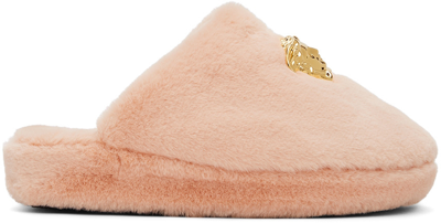 Shop Versace Pink 'la Medusa' Slippers In Z1044 Light Pink