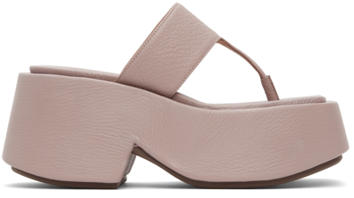 Shop Marsèll Pink Zeppo Infradito Sandals In 420 Dove Grey