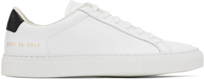 Shop Common Projects White Retro Low Sneakers In 0547 White/black