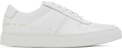 Shop Common Projects White Bball Low Sneakers In 0506 White