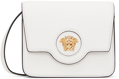 Shop Versace White 'la Medusa' Shoulder Bag In 1w00v Optical White-