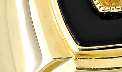 Delmar Black Onyx & Created White Sapphire Ring In Multi