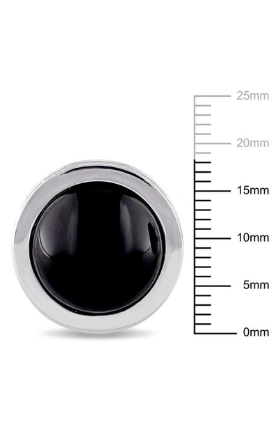 Delmar Black Onyx Bezel Cufflinks In Black
