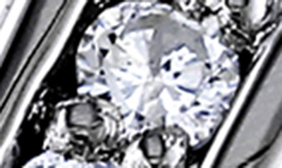 Shop Delmar Sterling Silver Diamond 3-stone Ring In White