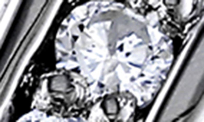 Delmar Sterling Silver Diamond 3-stone Ring In White