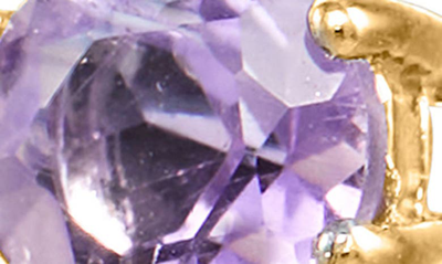 Savvy Cie Jewels Sterling Silver Amethyst Stud Earrings In Purple