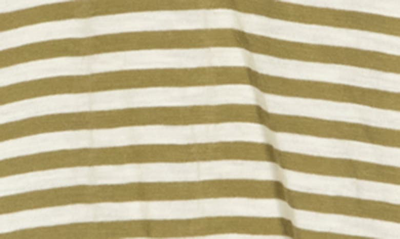 Shop Madewell Whisper V-neck T-shirt In Warhol Stripe Vintage Moss