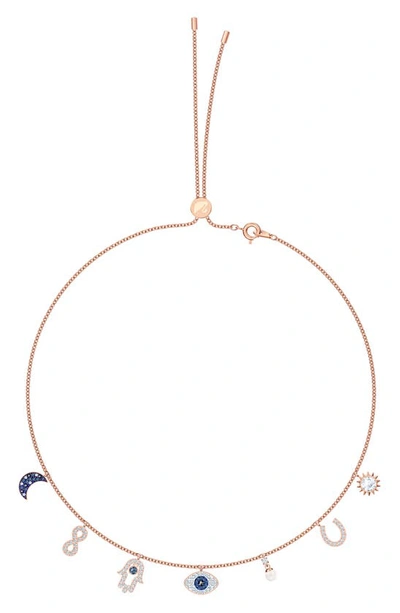 Shop Swarovski Symbolic Charm Necklace In Multicolor