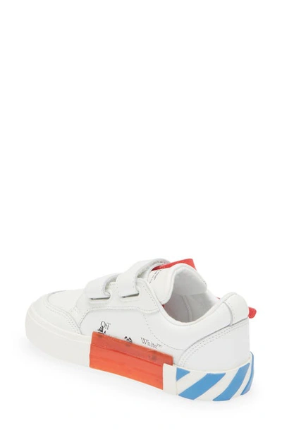 Shop Off-white Kids' Vulcanized Low Top Sneaker In White/ Blue