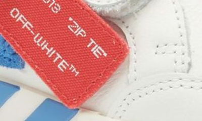 Shop Off-white Kids' Vulcanized Low Top Sneaker In White/ Blue