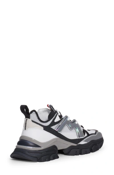 Shop Moncler Leave No Trace Sneaker In White/ Silver/ Black