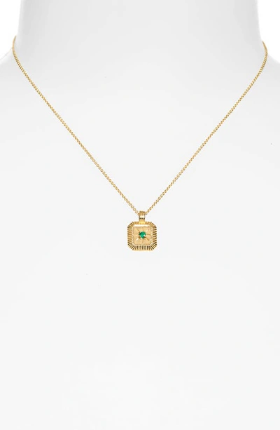Shop Missoma Birthstone Pendant Necklace In Gold May