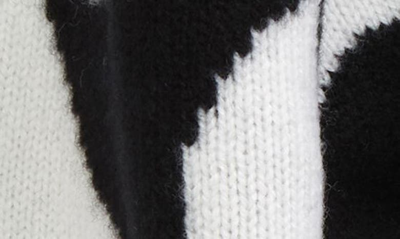 Shop Bottega Veneta Ghosts Wool Scarf In Black/ White