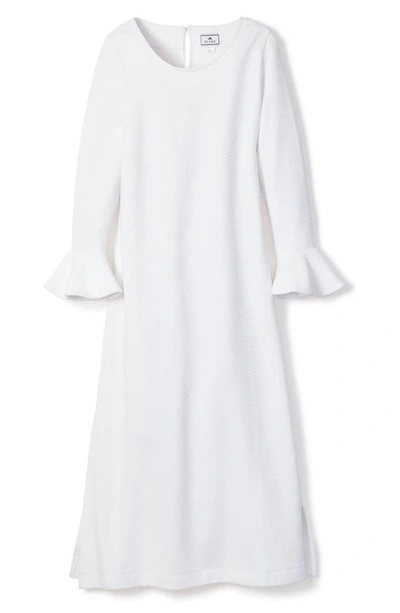 Shop Petite Plume Ophelia Luxe Pima Cotton Nightgown In White