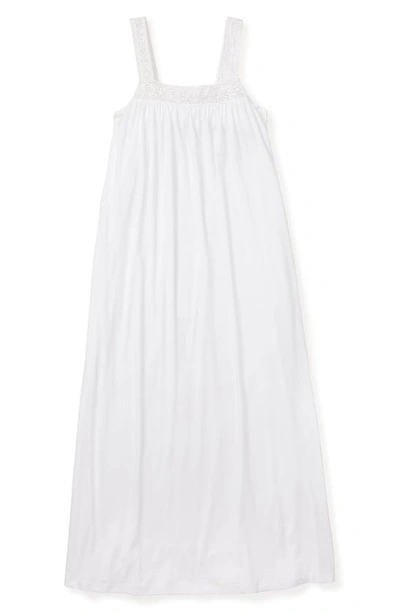 Shop Petite Plume Camille Luxe Pima Cotton Nightgown In White