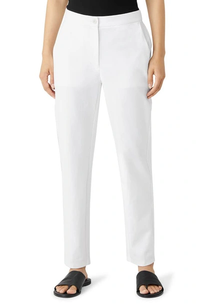 Shop Eileen Fisher High Waist Ankle Pants In White