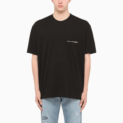 Shop Comme Des Garçons Shirt Black T-shit With Logo Print