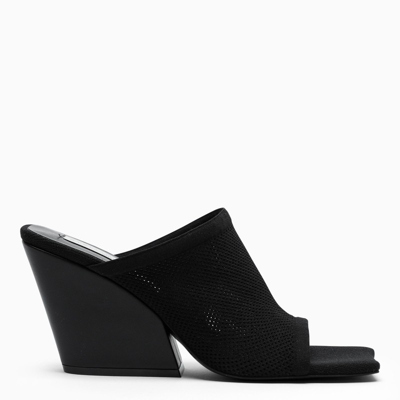 Shop Stella Mccartney Black Mesh Medium Sandals