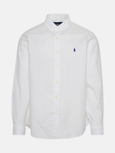 Shop Polo Ralph Lauren White Cotton Shirt