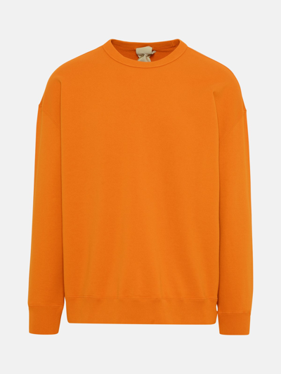 Shop Ten C Orange Cotton Sweatshirt