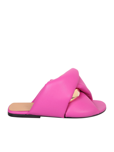 Shop Jw Anderson J.w. Anderson Chain Flat Sandals In Pink