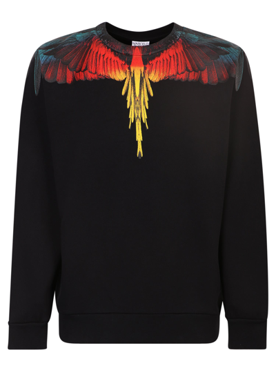 Shop Marcelo Burlon County Of Milan Marcelo Burlon Icon-wings Sweatshirt In Black