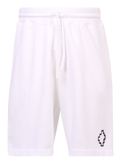 Shop Marcelo Burlon County Of Milan Marcelo Burlon Logo-print Bermuda Shorts In White