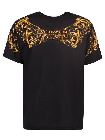 Shop Versace Jeans Couture Baroque Print T-shirt In Black