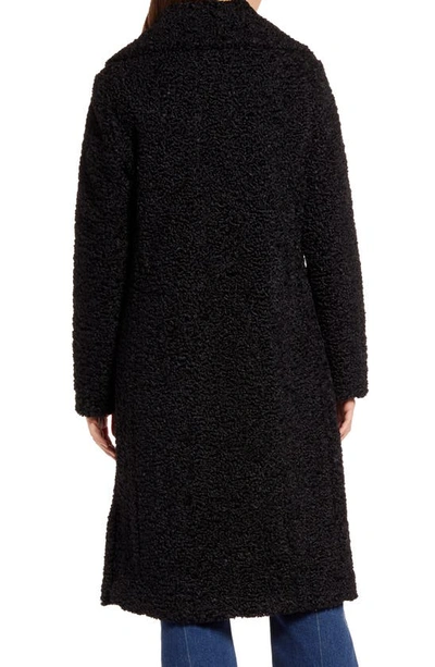 Shop Sam Edelman Teddy Bear Long Coat In Black