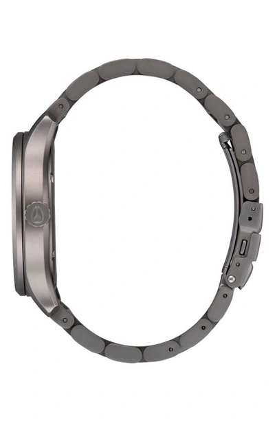 Shop Nixon The Patrol Bracelet Watch, 42mm In Gunmetal/ Black