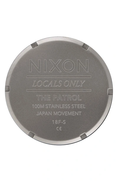 Shop Nixon The Patrol Bracelet Watch, 42mm In Gunmetal/ Black