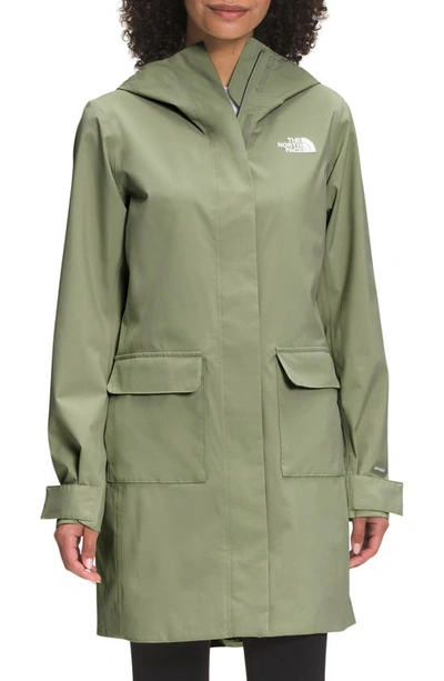 Shop The North Face City Breeze Waterproof Rain Jacket In Tea Green