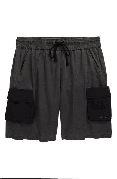 Shop John Elliott Miramar Utility Cargo Shorts In Black