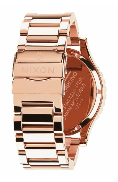 Shop Nixon 'the 51-30 Chrono' Watch, 51mm In Rose Gold