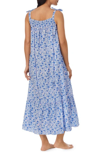 Shop Eileen West Ballet Sleeveless Nightgown In Blue Flor