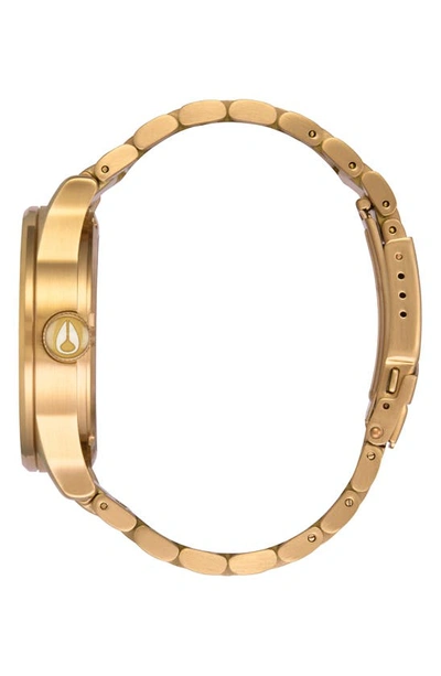 Shop Nixon Sentry Bracelet Watch, 42mm In Gold/ White/ Gold