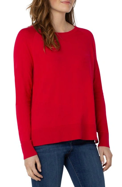Shop Liverpool Los Angeles Raglan Sweater In Bright Red