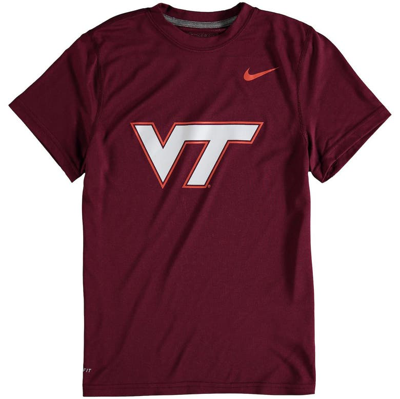 Shop Nike Youth  Virginia Tech Hokies Maroon Logo Legend Performance T-shirt