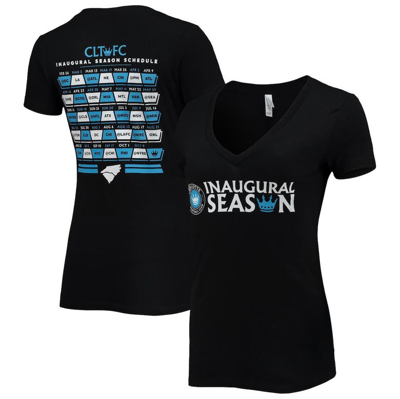 Shop 500 Level Black Charlotte Fc Inaugural Season V-neck T-shirt